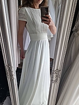 Šaty - Svadobné šaty z bavlnenej krajky v BOHO štýle - 15621438_
