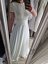 Šaty - Svadobné šaty z bavlnenej krajky v BOHO štýle - 15621442_