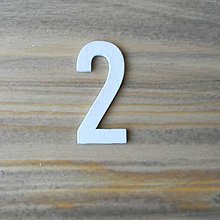 Polotovary - Drevená číslica 2 - 4cm - 15621348_