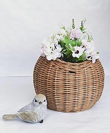 Dekorácie - Košík na kvety váza - 15624996_