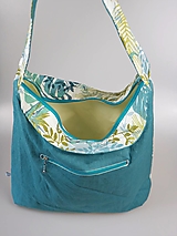Kabelky - Kabelka XL „ tropical “ ľanová - 15625228_