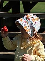 Detské čiapky - Letný detský čepiec líška prémiová bavlna - 15626384_