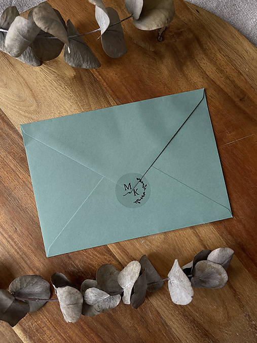 Úložné priestory & Organizácia - Nálepky s iniciálmi - venček transparentný - 15625242_