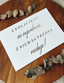 Papiernictvo - Koláčiky A5 - informačná kartička ZLATÁ - 15625819_