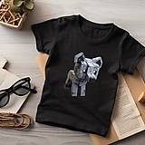 Detské oblečenie - tričko: digitálny vlk - 15626449_
