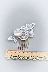 Ozdoby do vlasov - Svadobný soutache hrebienok Svadba 2023 - 15625057_