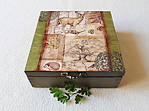 Úložné priestory & Organizácia - Drevená krabička V lese - 15628411_