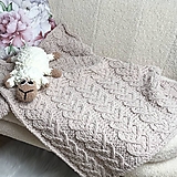 Detský textil - srdiečkova deka  - biela káva : 80cm -95cm z Puffy Fine - 15627971_