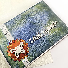 Papiernictvo - Pozdrav Všetko najlepšie - zelená pohľadnica s motýľom - 15628854_