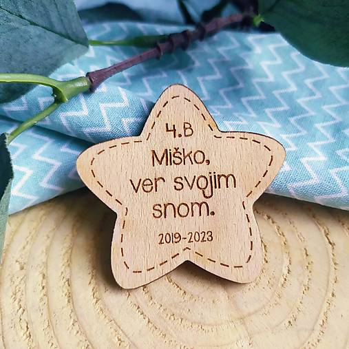 Kľúčenky - Hviezdička s citátom na pamiatku - 15629369_
