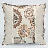Úžitkový textil - ROMANA - hnedoškoricová mandala - obliečka na vankúš(1) 40x40 - 15627636_