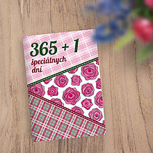 Papiernictvo - 365+1 špeciálnych dní - univerzálny diár Romantic fabric (ružičky) - 15628017_