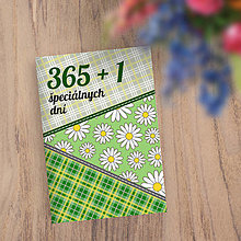 Papiernictvo - 365+1 špeciálnych dní - univerzálny diár Romantic fabric (sedmikrásky) - 15628022_
