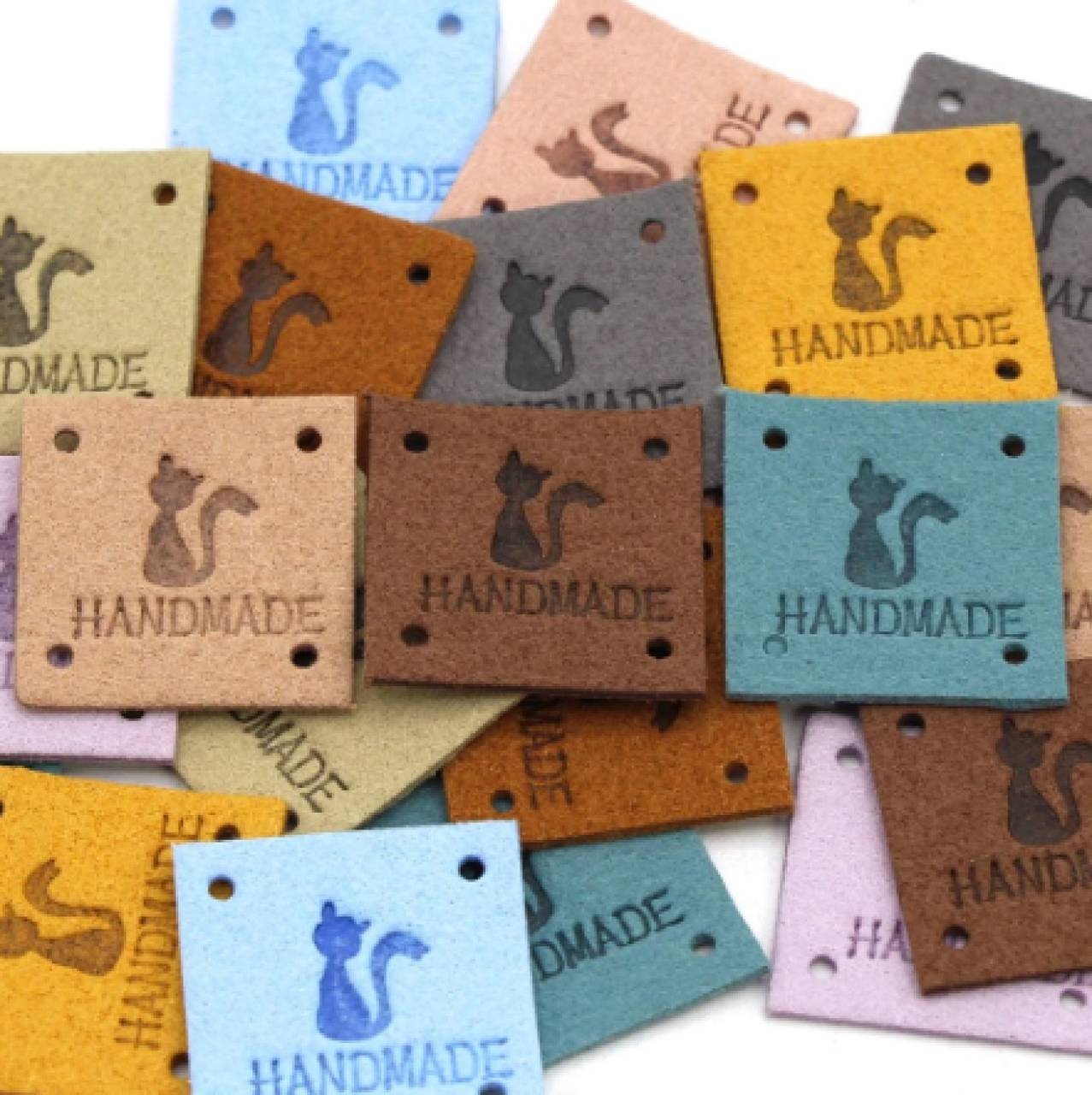 NT101 Koženková nášivka Handmade 2,5 cm