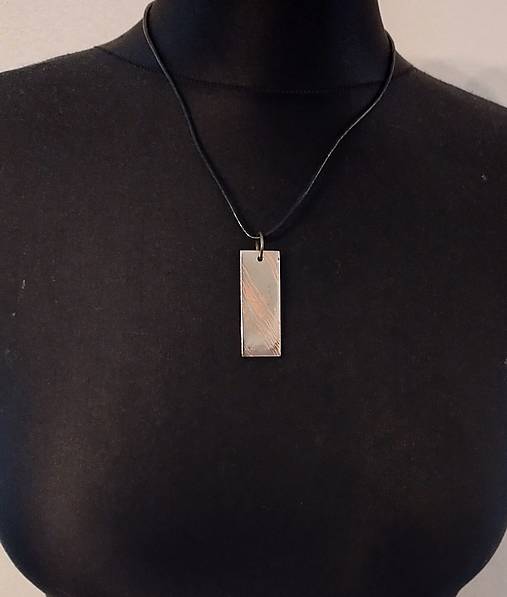 Náhrdelníky - Mokume gane pendant - 15631586_