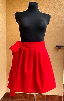 Sukne - Zavinovací sukně - červená - 15630672_