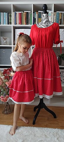 Sukne - Folklórna sukňa - drobný kvietok (uni detská) - 15629954_