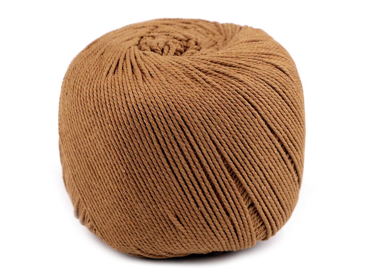 AKCIA! Bavlnená priadza na macramé, rozčesávacia, 600 g  (hnedá svetlá)