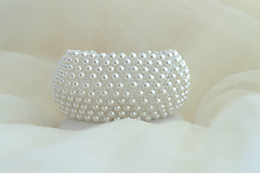 Náramky - Široký perlový náramok (Ag925) - 15632743_