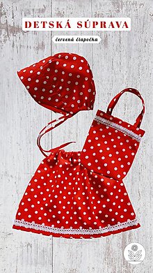 Detské oblečenie - Červená čiapočka, súprava pre dievčatko - 15633734_