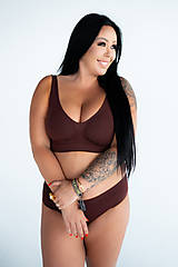Spodná bielizeň - Podprsenka QUEEN SEAMLESS SOFT CHOCOLATE - 15631971_