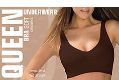 Spodná bielizeň - Podprsenka QUEEN SEAMLESS SOFT CHOCOLATE - 15631973_