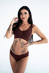 Spodná bielizeň - Brazilky QUEEN SOFT CHOCOLATE - 15632010_