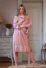 Spodná bielizeň - Župan z organickej bavlny SOFT QUEEN LIGHT BROWN - 15632088_