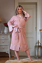 Spodná bielizeň - Župan z organickej bavlny SOFT QUEEN LIGHT BROWN - 15632089_