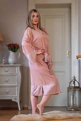 Spodná bielizeň - Župan z organickej bavlny SOFT QUEEN LIGHT BROWN - 15632091_