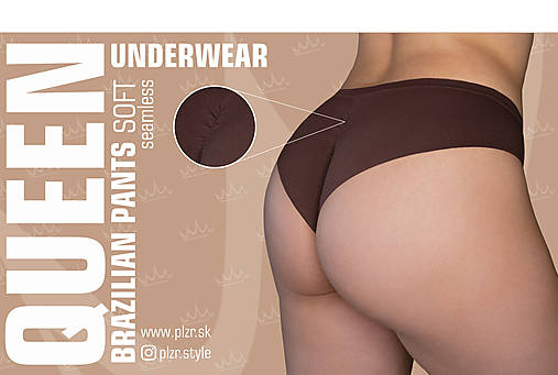 Spodná bielizeň - Brazilky QUEEN SOFT CHOCOLATE - 15632014_