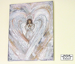 Obrazy - "Strážny anjel"- 3D maľba - 15633022_