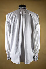 Pánske oblečenie - Pánska bavlnená košeľa – strojová výšivka Zemplín - 15632286_