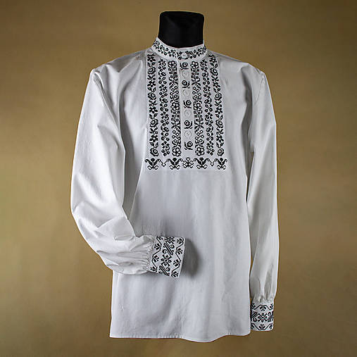 Pánska bavlnená košeľa – strojová výšivka Zemplín