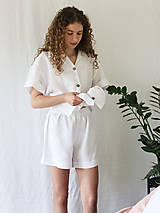 Nočná bielizeň - Ľanové pyžamo Elizabeth - 15633822_