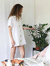 Nočná bielizeň - Ľanové pyžamo Elizabeth - 15633853_