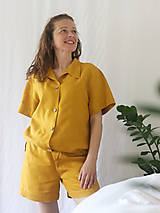 Nočná bielizeň - Ľanové pyžamo Elizabeth - 15633887_
