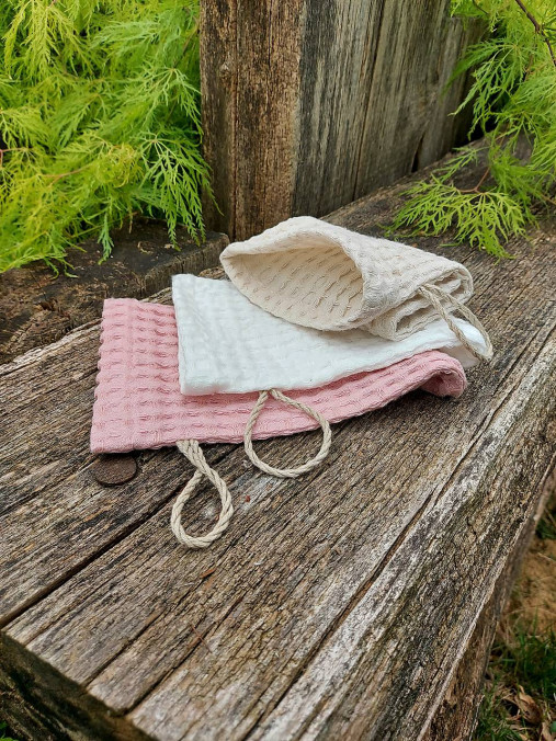 Úžitkový textil - Ľanová žinka Pink - 15634006_
