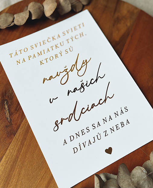 Papiernictvo - Sviečka A5 - Kartička ZLATÁ - 15635378_