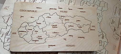 Hračky - Puzzle mapa Slovenska - kraje  - 15636194_
