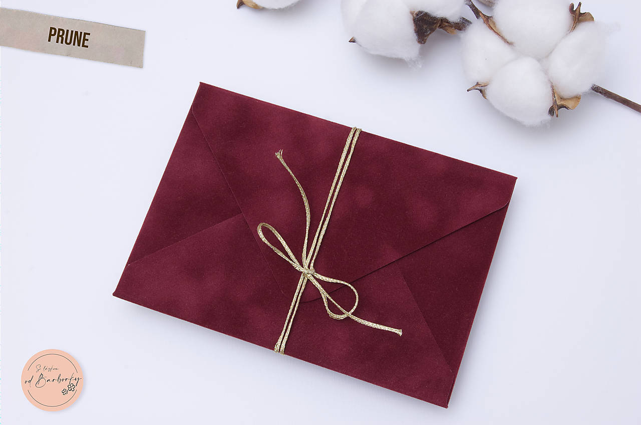 Semišová obálka Prune