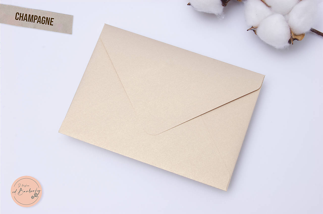 Metalická obálka Champagne