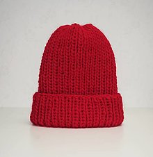 Čiapky, čelenky, klobúky - Vlnená dámska čiapka - 15635242_