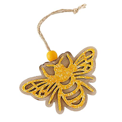 Polotovary - Drevená dekorácia 10 cm - Včielka CNG2016 - 15636333_