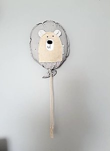 Detské doplnky - Balón na stenu STONE bodky bavlna macko béžový  SADY - 15640234_