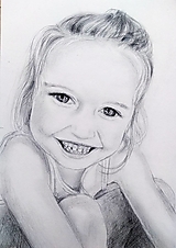 Kresby - Portrét dieťa - kresba ceruzkou  - 15640140_