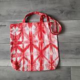 Nákupné tašky - Nákupná taška batikovaná červená - 15640145_