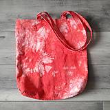 Nákupné tašky - Nákupná taška  batikovaná červená - 15640173_