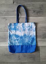 Nákupné tašky - Nákupná taška batikovaná modrá - 15640361_