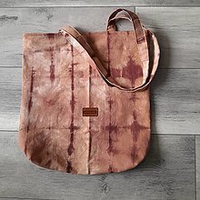 Nákupné tašky - Nákupná taška batikovaná hnedá - 15640216_